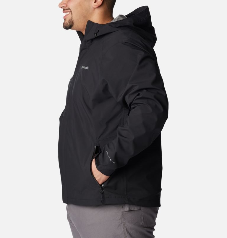 Men's Columbia Earth Explorer Shell Jackets Black | Plus Size CA-E3065
